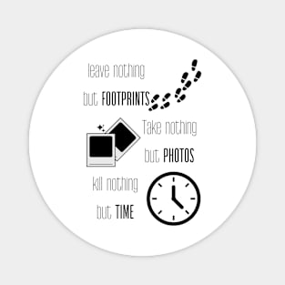 Travel Rules Footprints, Photos and Time Magnet